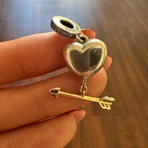 RETIRED Pandora Charm - Arrow of Love Dangle